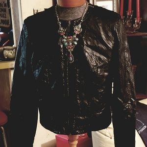 Faux leather stitched detailed NWOT NEVER WORN